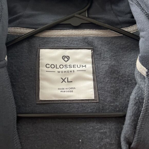 Michigan Wolverines Women's Colosseum Navy Big Logo Team Pullover Hoodie XL - Picture 4 of 10